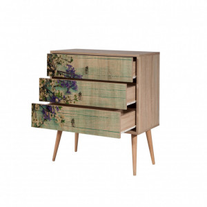 Comoda Model Trio, Stejar sonoma, 80x40x90 cm - Img 5