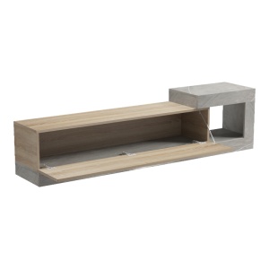 Comodă TV Flato, stejar sonoma/gri-bej, 150x29.5x38.5 cm - Img 2