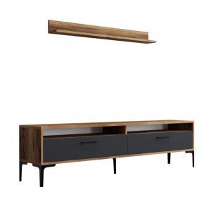 Comoda TV Istanbul - Walnut, Antracit - Img 5
