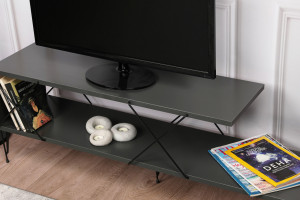Comoda TV Salvador, Model Street, 120x40x30 cm, Antracit - Img 6