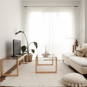 Comoda TV Salvador, Model Via, 130x40x40 cm, Natural - Img 4