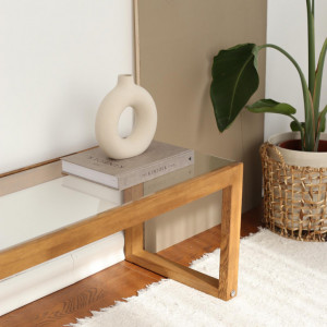 Comoda TV Salvador, Model Via, 130x40x40 cm, Natur - Img 6