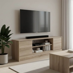 Comodă TV Sasa, stejar sonoma, 120x35x41.5 cm