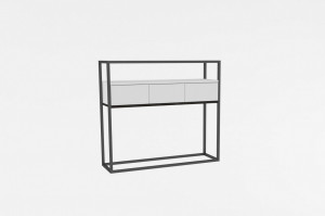 Consola Model Guarda, Alb, 90x34x70 cm - Img 4