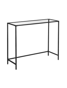 Consola Model Kai, Negru, 100x35x80 cm, blat sticla securizata - Img 2