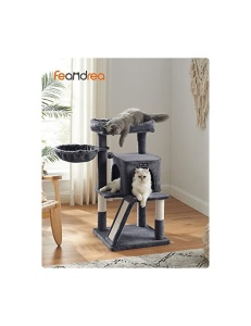 Copac pentru pisici, Feandrea, PCT51W, Gri, 48 x 48 x 96 cm - Img 2