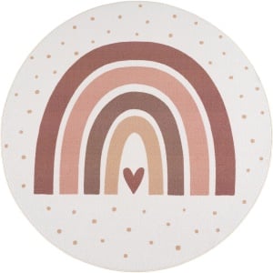 Covor Copii Coco Rainbow Love Crem, Rotund, D200 cm - Img 2