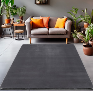 Covor Luxy V1 Gri 80 x 150cm - Img 1