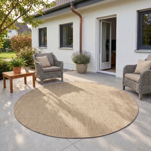 Covor Mira V4 Bej, Rotund, D120 cm