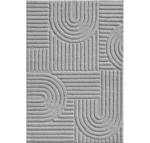 Covor tip Traversa VivaDeco Art V1, 60 x 110 cm, Silver, 100% Polipropilena, Fir 8 mm, 1900 g/mp, OEKO-TEX Standard 100 - Img 2