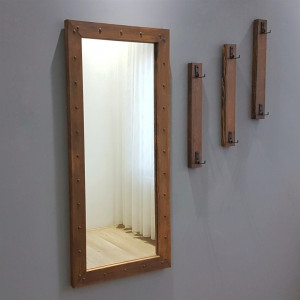 Cuier cu oglinda Model Hunter, Nuc, 68x6x110 cm - Img 7