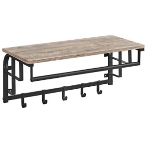 Cuier cu polita Model Powell, Bej/Negru, 66x30x27 cm - Img 1