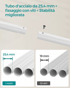 Cuier Model McCarthy, Alb, 153x54.5x103 cm - Img 6