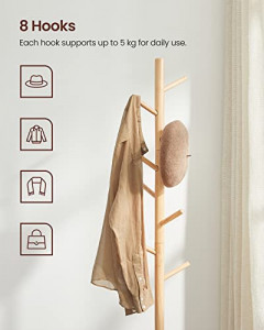 Cuier tip pom Model Lopez, Natur, 47x47x175 cm - Img 7