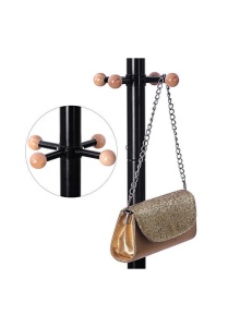 Cuier tip pom Model Wise, Negru, 49x49x176 cm - Img 5
