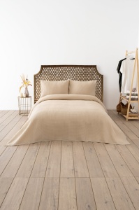 Cuvertura Pled pentru pat dublu Model Waffle Beige
