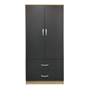 Dulap haine Lego, stejar sonoma/intunecat, 80x42x180 cm - Img 4
