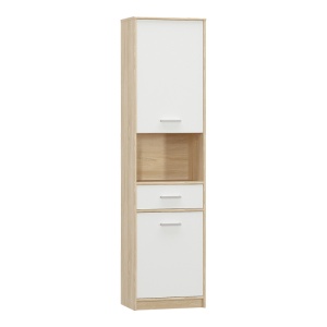 Dulap haine Letto, stejar/alb, 50.2x34.3x195 cm