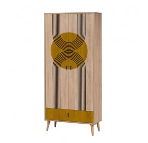 Dulap haine Model City, Multicolor, 80x45x190 cm - Img 2