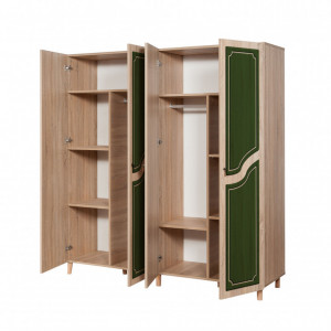 Dulap haine Model Imaj-623, Stejar/Verde, 180x52x192 cm - Img 6