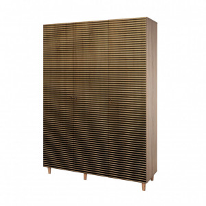 Dulap haine Model Mode-220, Stejar sonoma, 135x52x192 cm - Img 5
