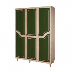 Dulap haine Model Mode-623, Stejar/Verde, 135x52x192 cm - Img 5
