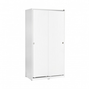 Dulap haine Model SWD-436, Alb, 94x182x52 cm - Img 6