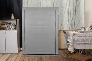 Dulap haine textil Model Bez, Gri , 102x45x146 cm - Img 1