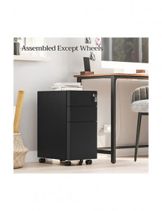 Dulap mobil cu incuietoare Model Hunter, Negru, 30x46x59 cm - Img 3