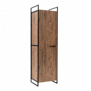 Dulap multifunctional Model Dynamic, Stejar/Negru, 64x52x225 cm - Img 4