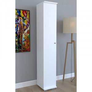 Dulap multifunctional Model Juan, Alb, 30x35x177 cm - Img 3