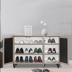 Dulap Pantofi Model Nathalia III, Natural, 105x35x66 cm - Img 2
