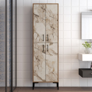 Dulap Pentru Baie Berlina Walnut-Alb - Img 2