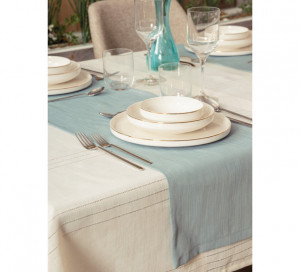 Fata de Masa Antique Jasmine Crem, 155x160 cm - Img 2