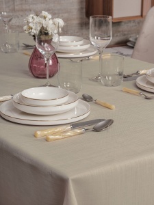Fata de Masa Model Plain 220 Beige - Img 2