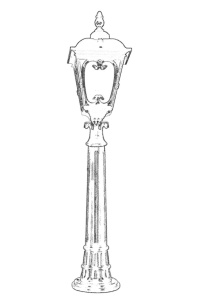 Lampadar de exterior 68181 Negru 100x20 cm - Img 2