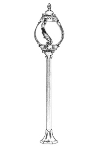 Lampadar de exterior M1B Alb 110x30 cm - Img 2