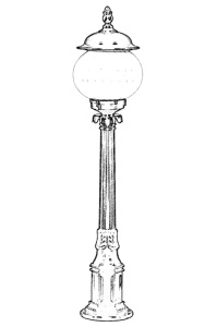 Lampadar de exterior M3BOP Negru 23x23 cm - Img 2