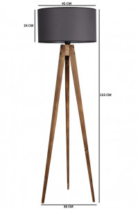 Lampadar Tripod Maro Gri - Img 4