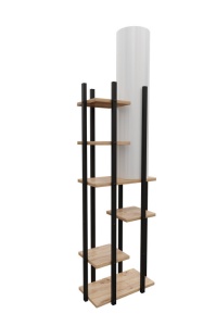 Lampadar Vogue - SRC Negru/Alb Natural - Img 3