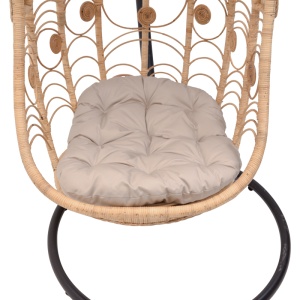Leagan de Gradina Model Labreone, Bej/Negru, 82x82x200 cm - Img 5