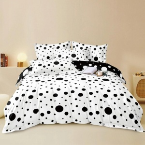 Lenjerie 1 Persoana Black Dots (Finet)