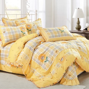 Lenjerie cu Broderie si Volanase Sunny, 4 Piese (Finet) - Img 1
