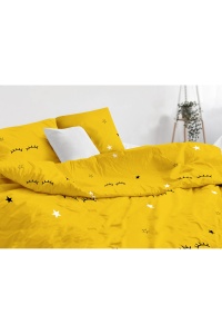 Lenjerie de pat 1 Persoana Model Dide Yellow - Img 3