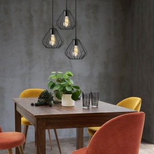 Lustra Diamond Negru 43x117 cm - Img 1