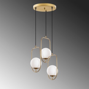 Lustra Skew Auriu 55x185x55 cm - Img 5