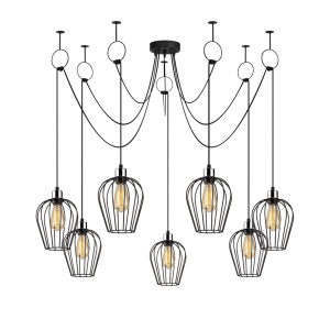 Lustra Tel Negru 160x130 cm - Img 5