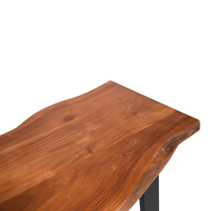 Masă bar Miles, nuc/negru, 120x53x97 cm - Img 4