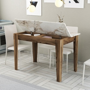 Masa de bucatarie Kiev Nuc 110x72x75 cm - Img 3