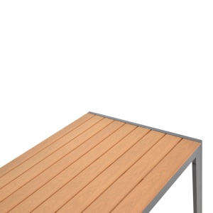 Masa de exterior, Model Nares, culoare natural si antracit, aluminiu si lemn, 180x90x72.5 cm - Img 11
